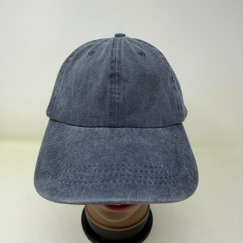 Brooks Brothers Hat Mens L/XL Blue Washed Cotton Strapback Baseball Cap Logo